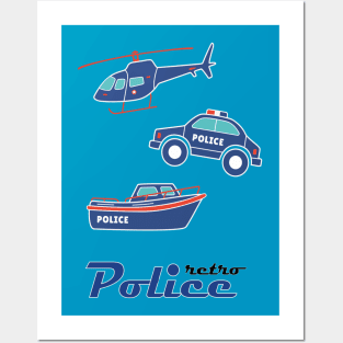 Retro Police Posters and Art